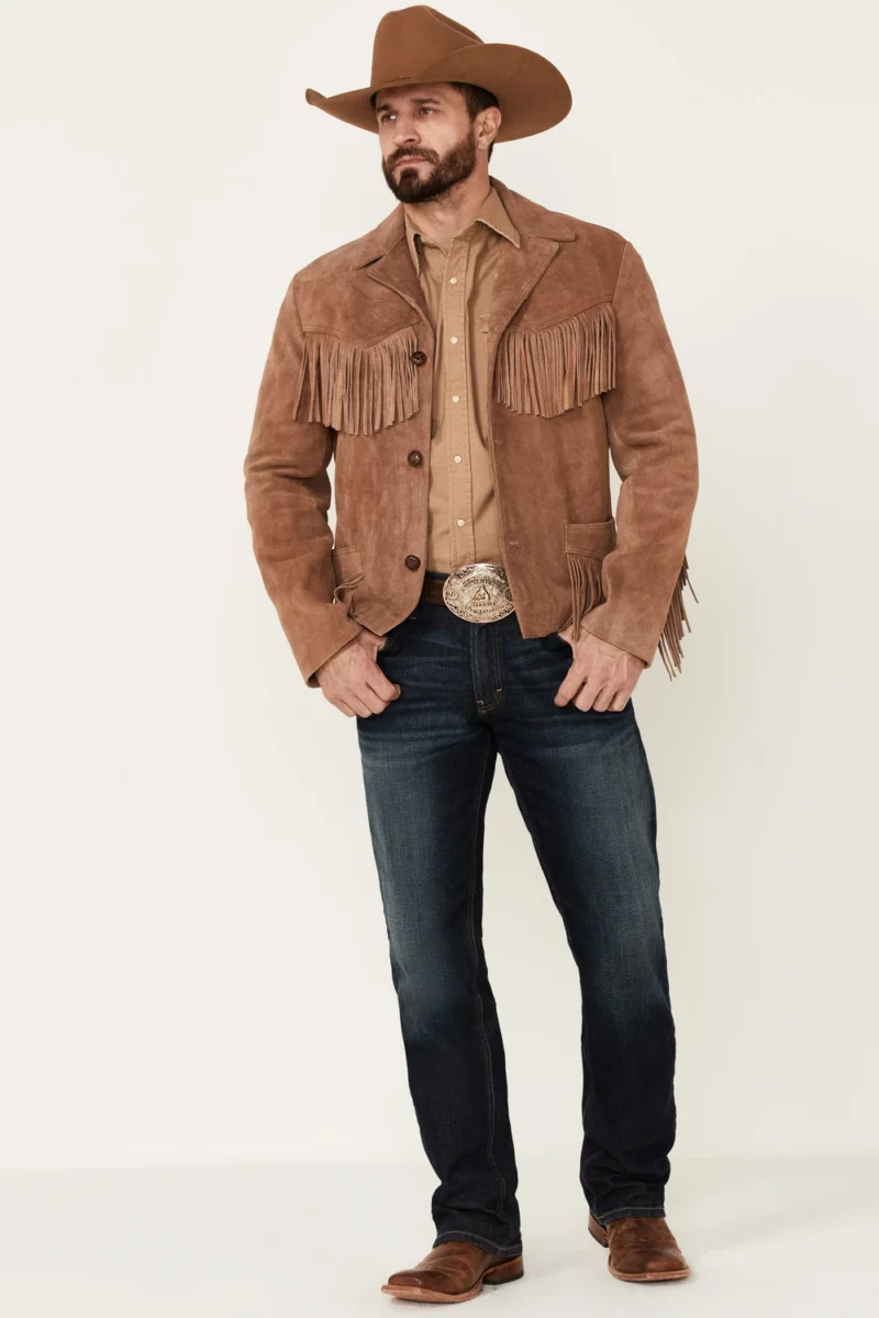 Country Cowboy Rodeo Giant Fringe Suede Jacket