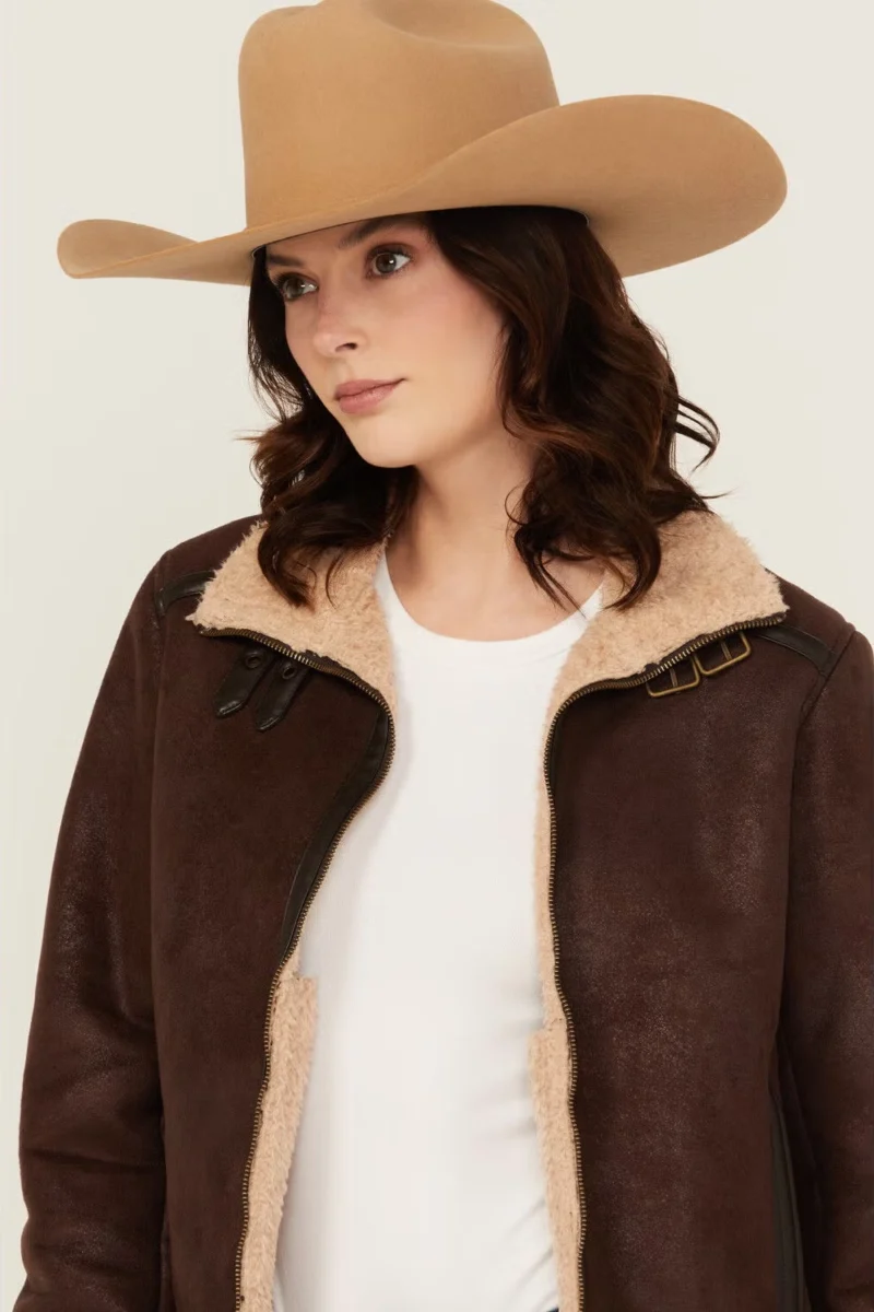 Cowgirl Womens Chocolate Brown Suede Jacket