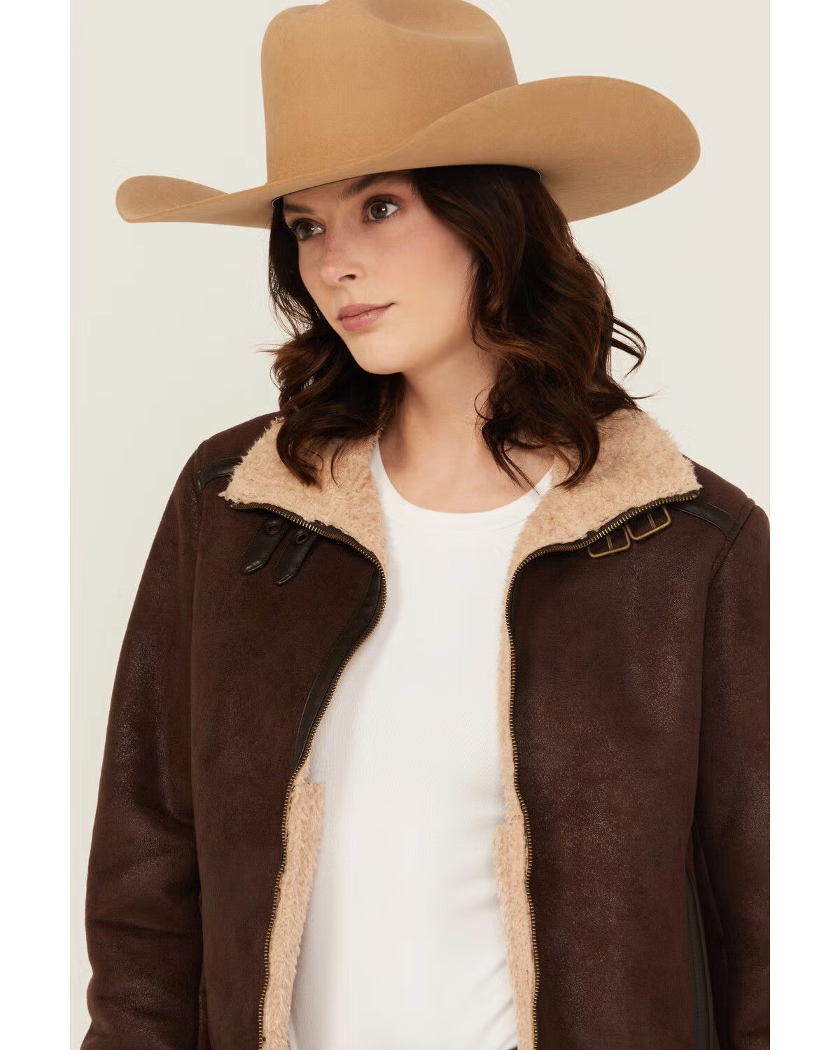 Cowgirl Womens Chocolate Brown Suede Jacket