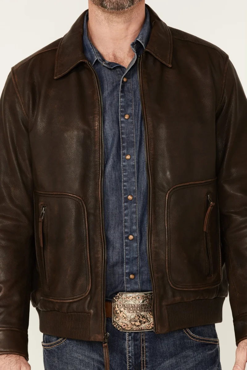 Hector Men’s Full-Zip Dark Brown Jacket