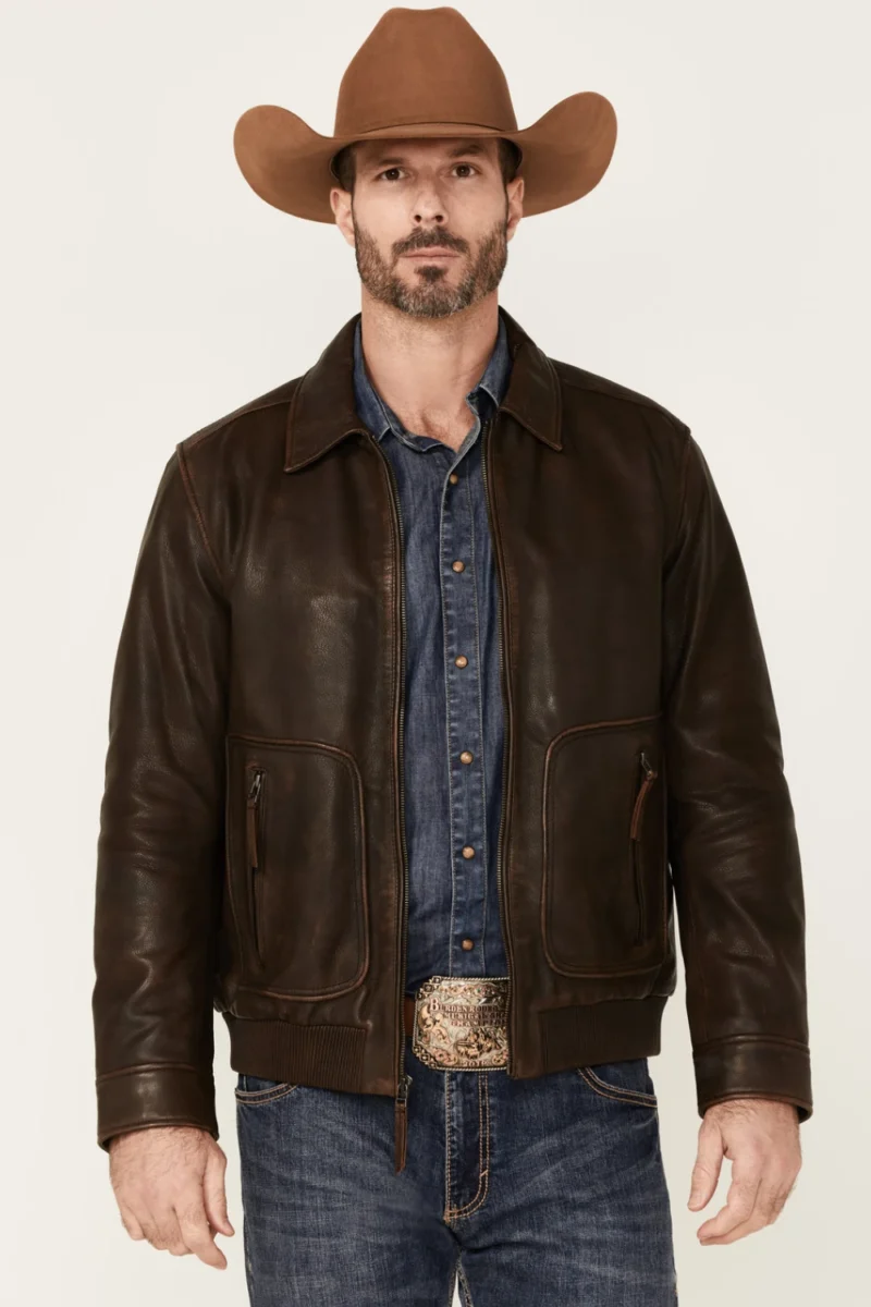 Hector Men’s Full-Zip Leather Jacket