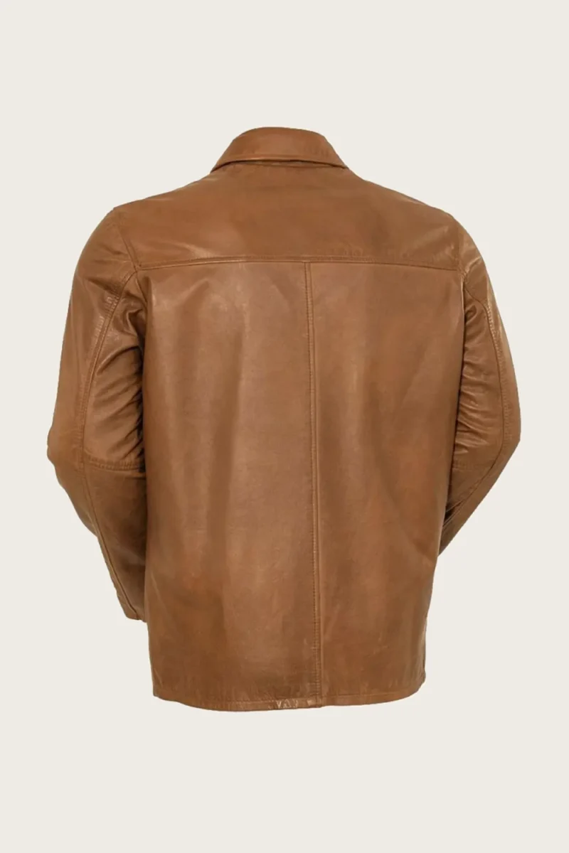 Men’s Cattle Cowhide Western Brown Leather Jacket