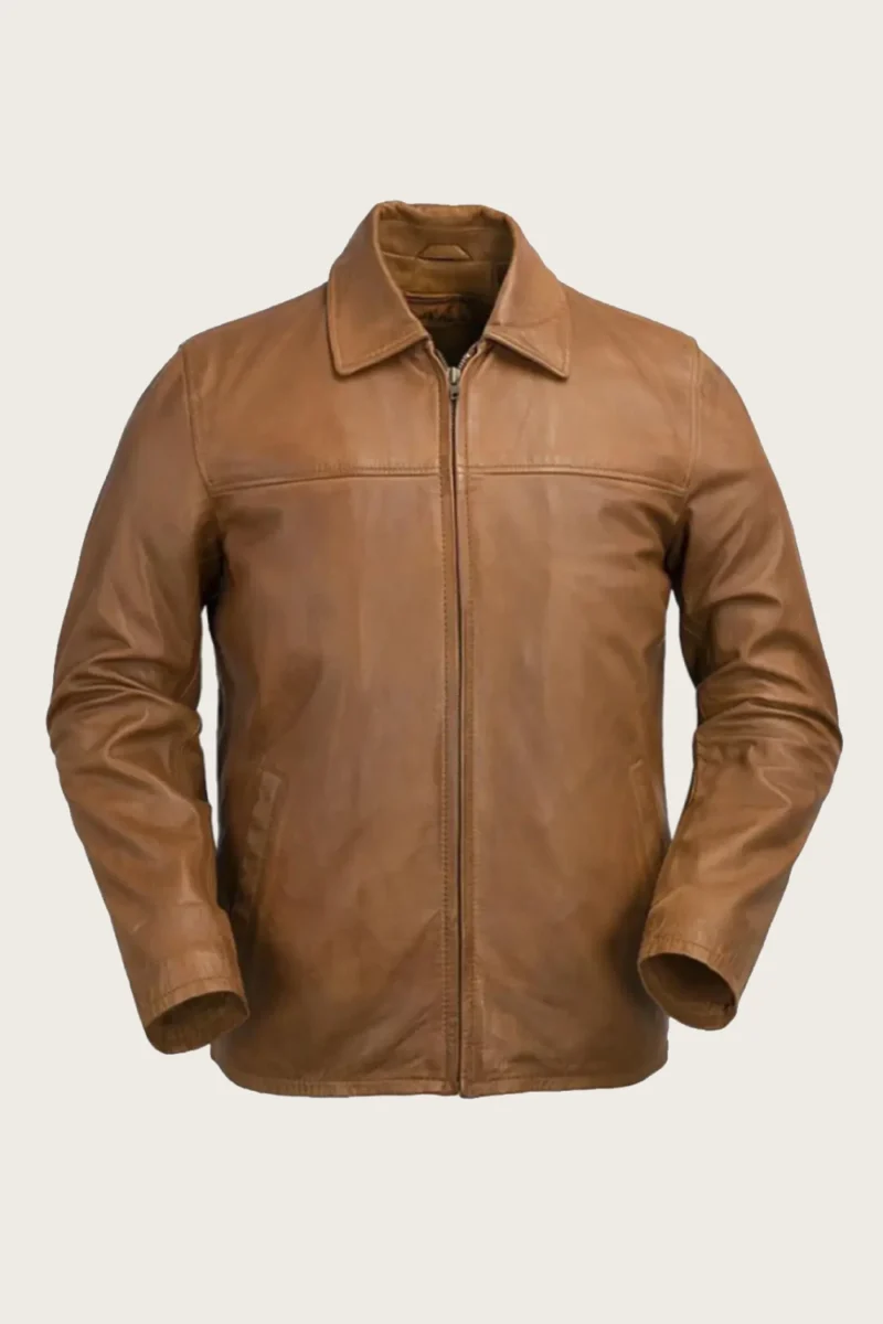 Men’s Cattle Cowhide Western Leather Jacket