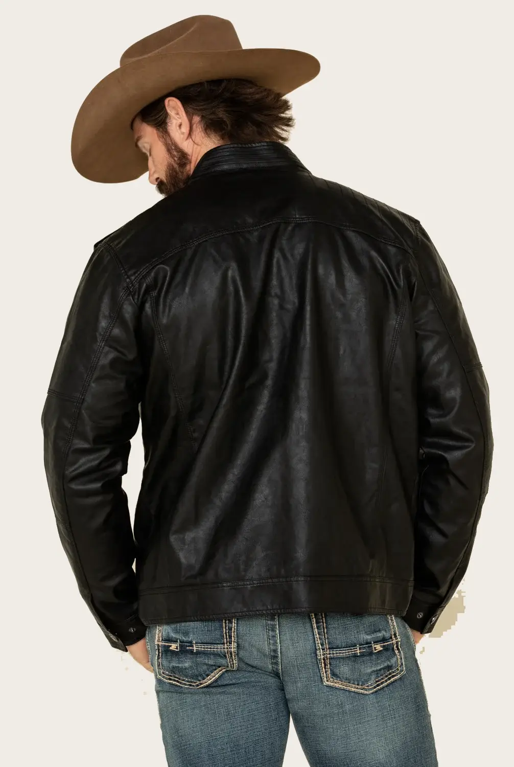 Mens Performance Black Leather Jacket