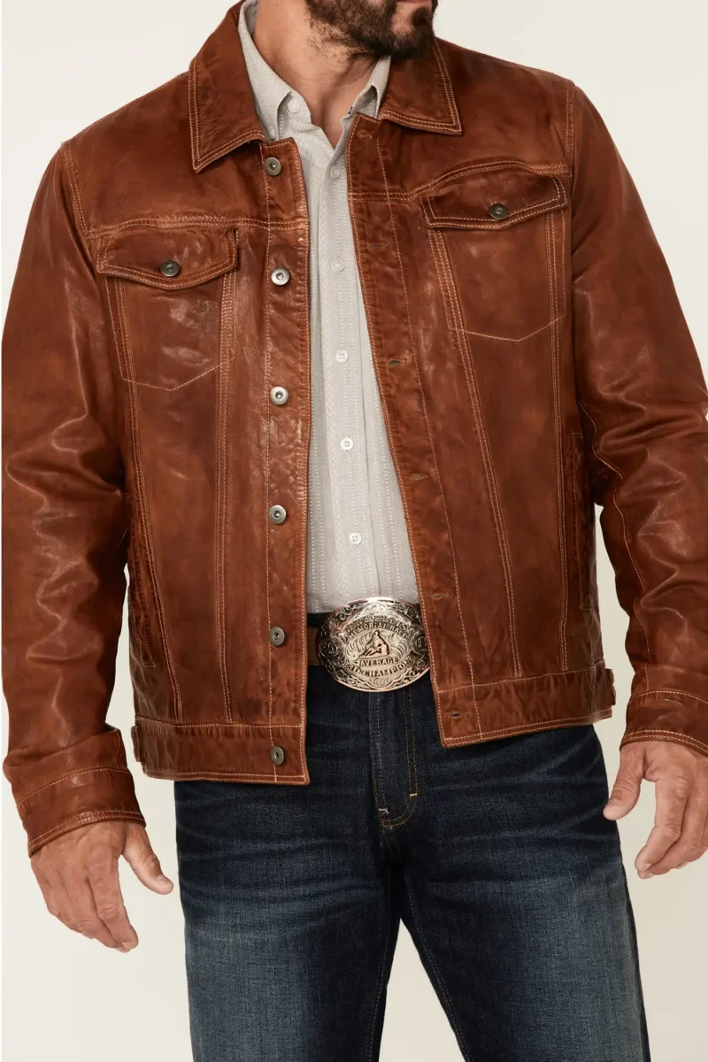 Recon Tan Leather Jacket
