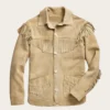 Suede Leather Jacket With Beads Fringes