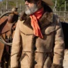 Vintage Marlboro Men Brown Sheepskin Leather Coat