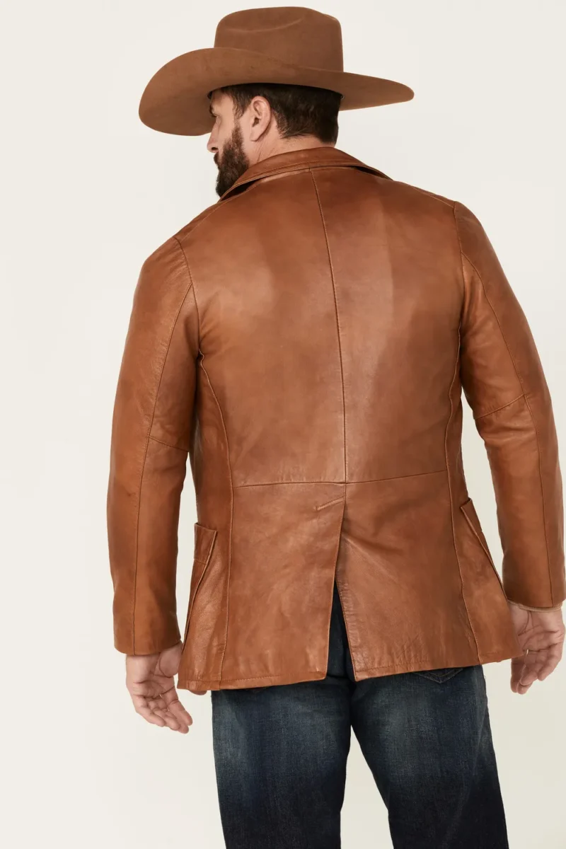 Western Lavendard Leather Blazer