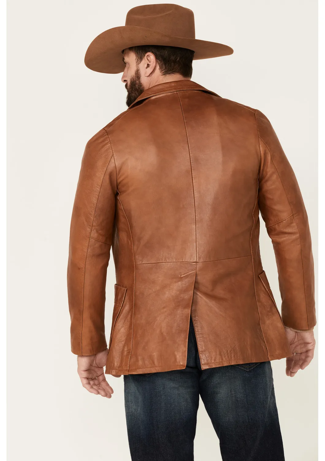 Western Lavendard Leather Blazer