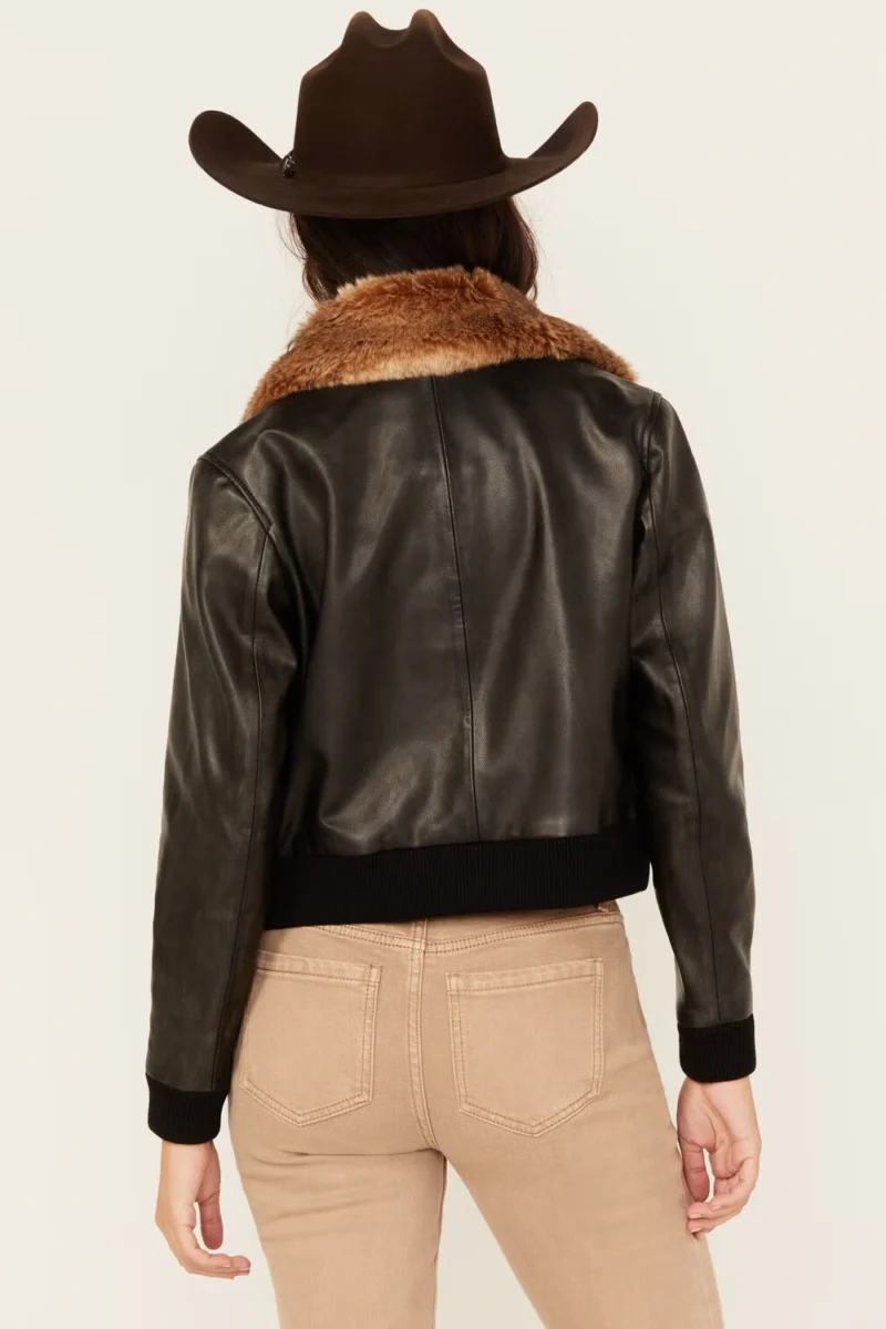 Women Casey Black Leather Jacket