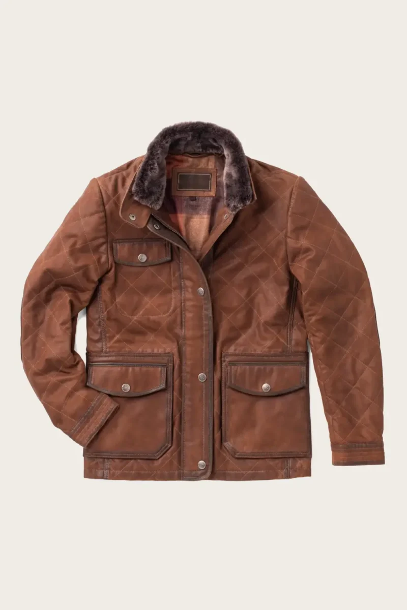 Womens Waxed Suede Leather Jacket